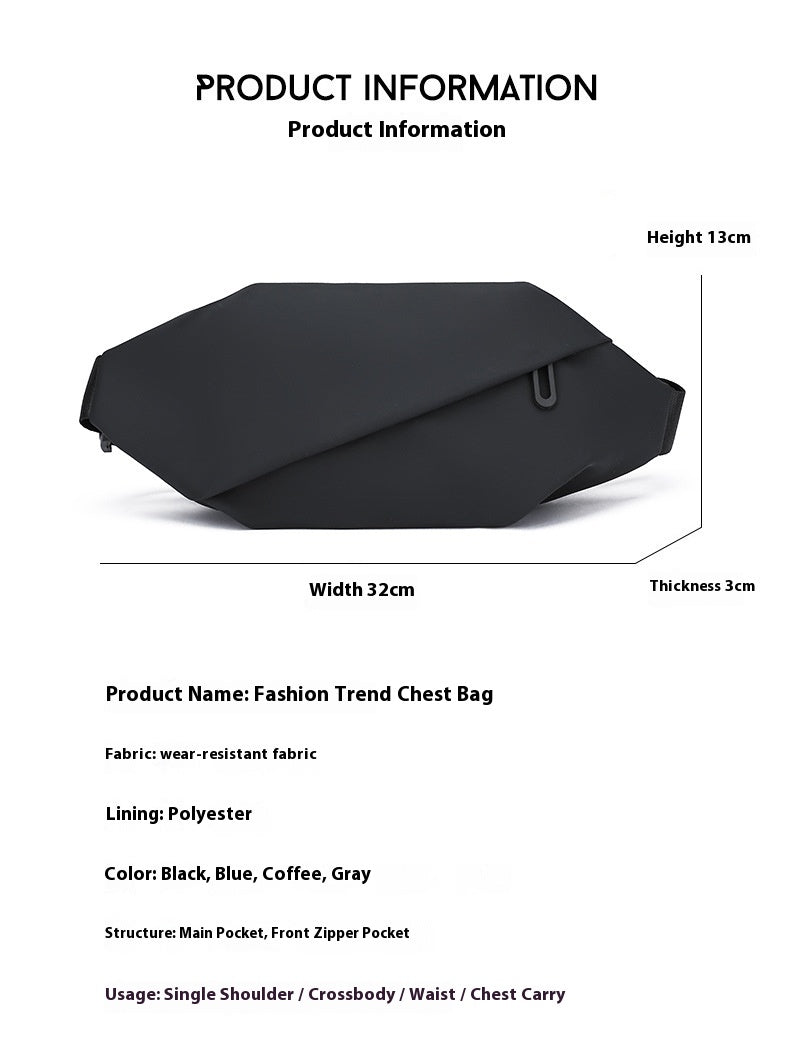 Men's Casual Shoulder Crossbody Backpack Waist Business Travel Bag