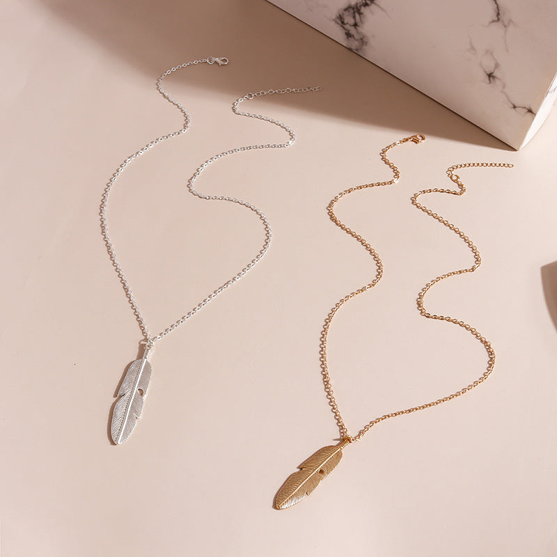 Retro Feather Tassel Necklace For Women