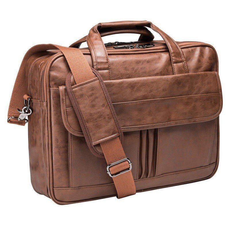 Men's Leather Messenger Bag Notebook - MONTIRES