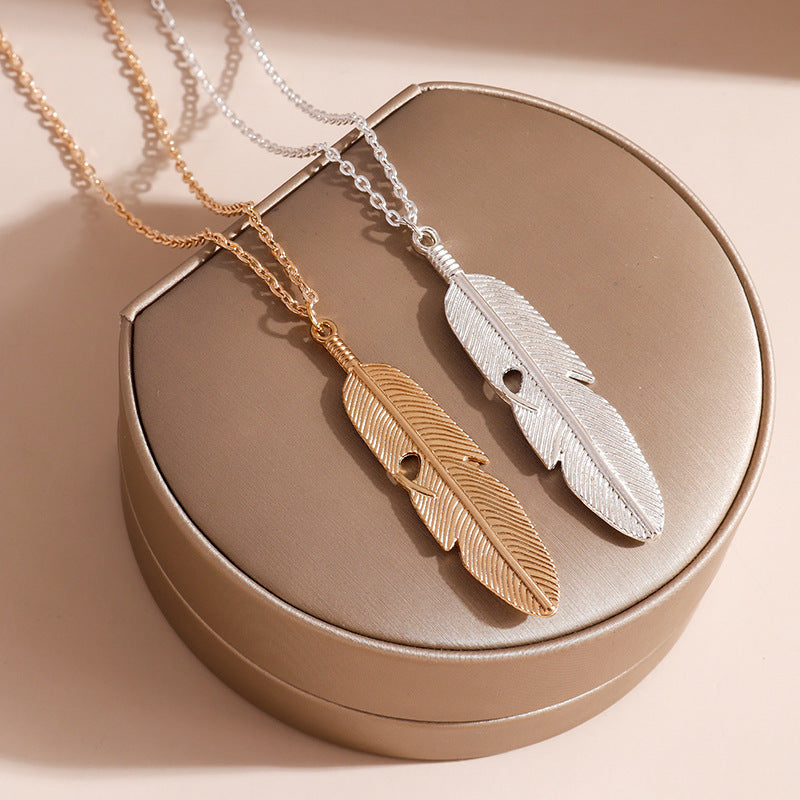 Retro Feather Tassel Necklace For Women