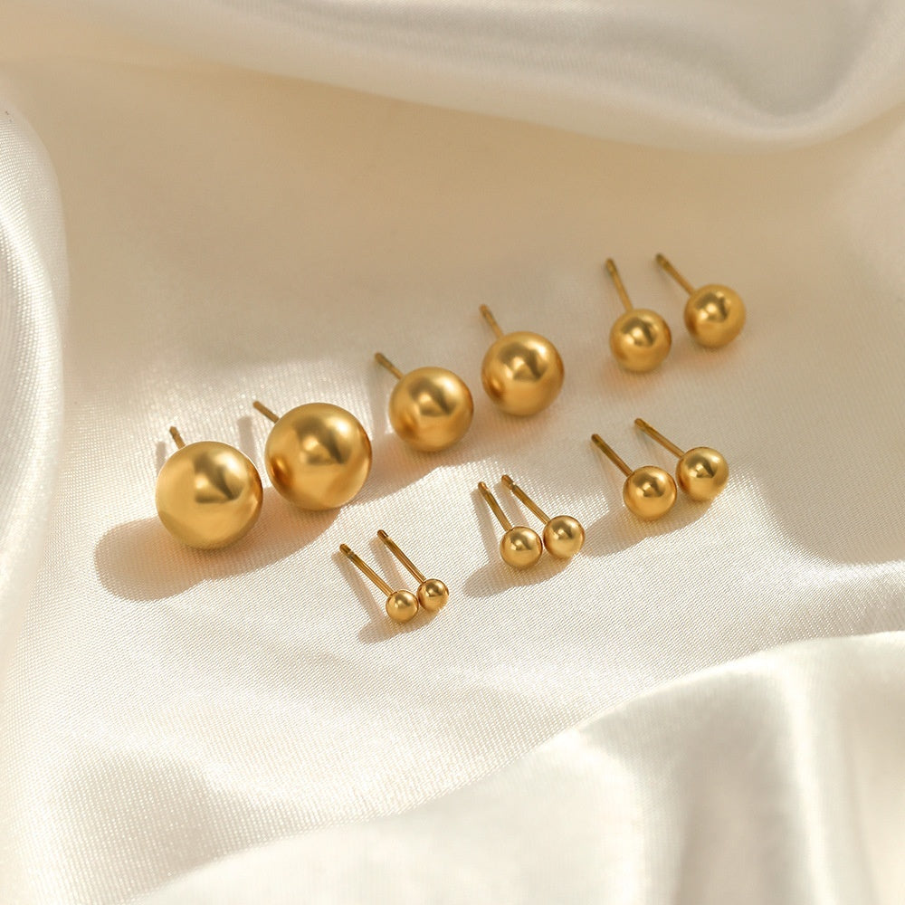 Simple Stainless Steel Stud Earrings Niche Design