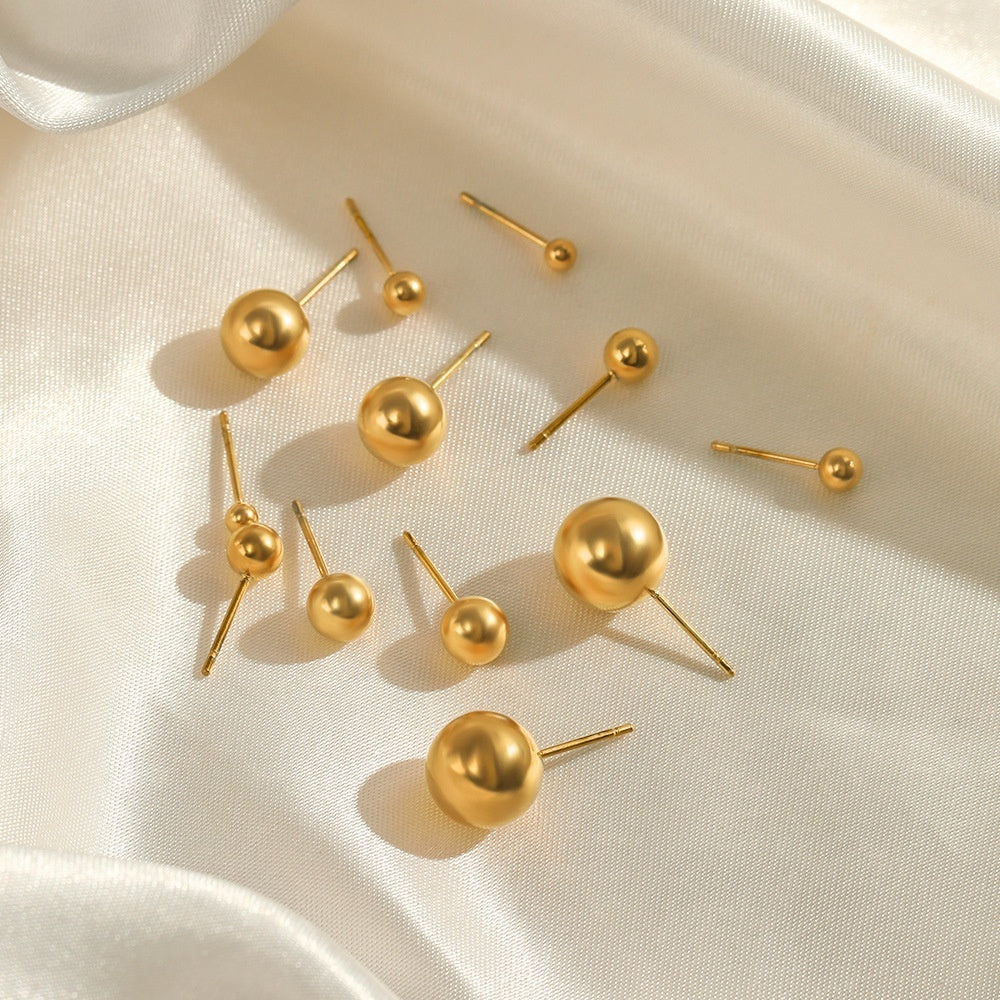 Simple Stainless Steel Stud Earrings Niche Design