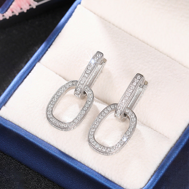 Design Sense Earrings Female Personality Buckle