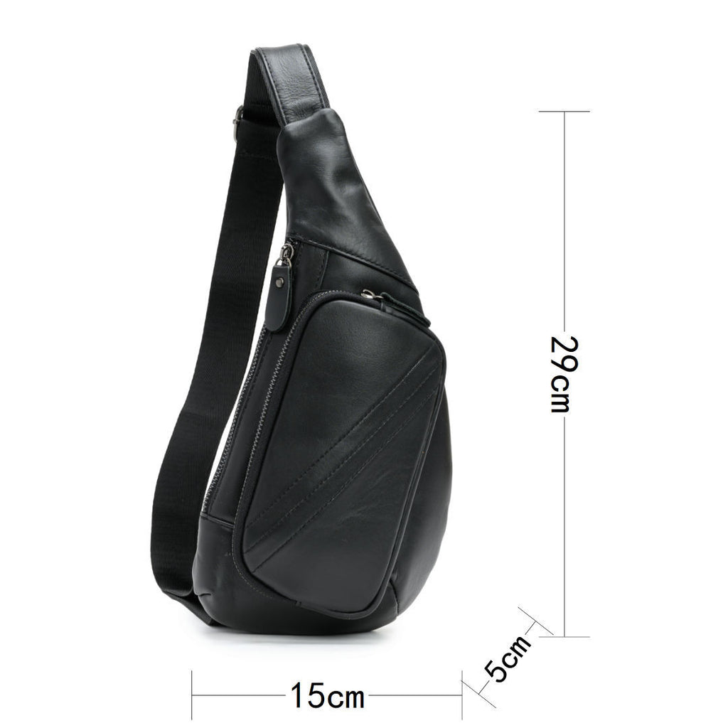 Casual Cowhide Crossbody Genuine Leather Chest Bag For Men