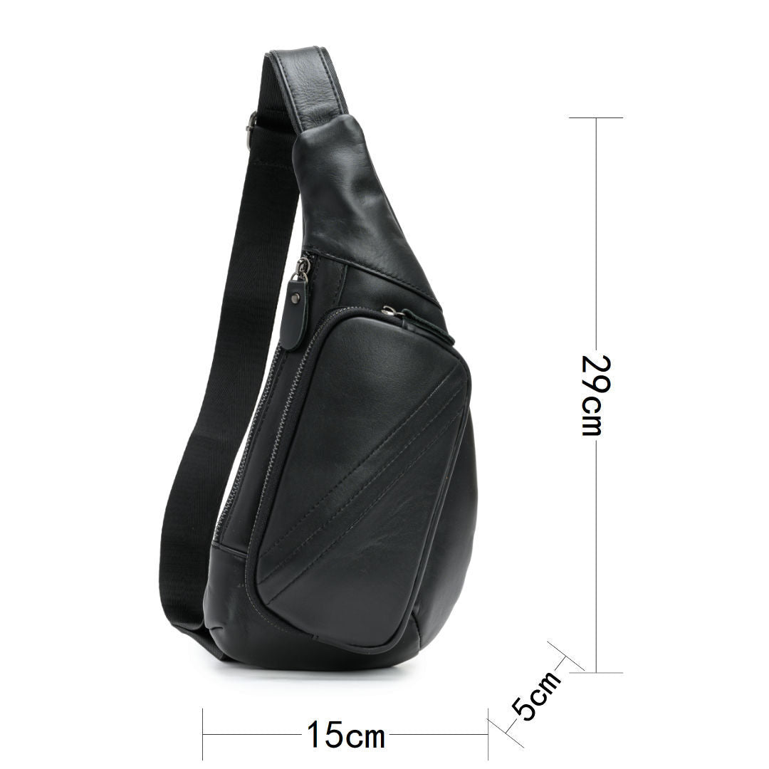 Casual Cowhide Crossbody Genuine Leather Chest Bag For Men