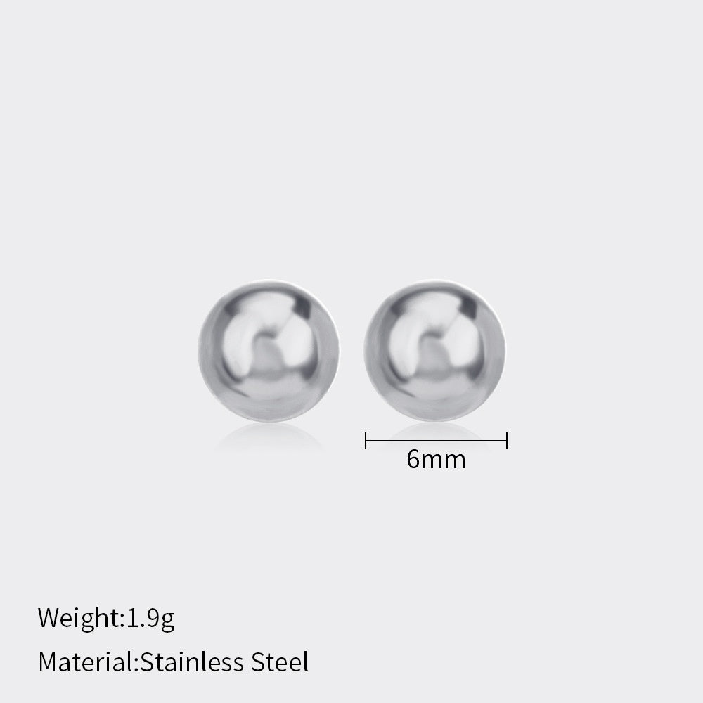 Simple Stainless Steel Stud Earrings Niche Design
