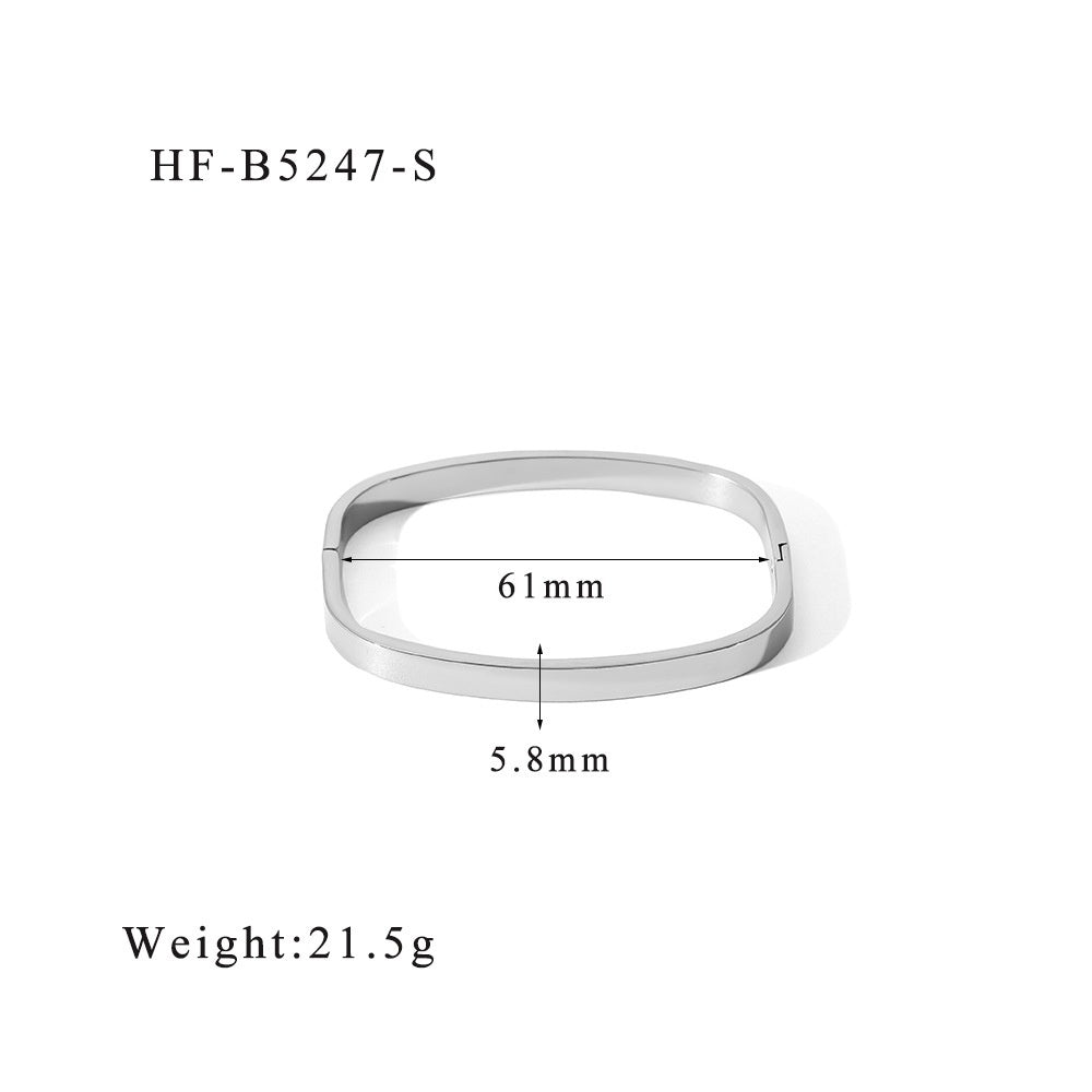 Stainless Steel Gold Plating Mirror Polishing Personality Ladies' Bracelet