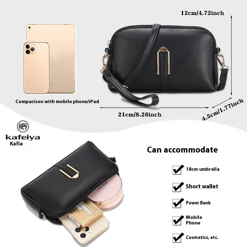 Minimalist Leather Shoulder Bag – Women's Everyday Small Crossbody Purse