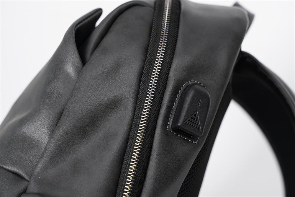 Simple Gray Men's Backpack Computer Travel