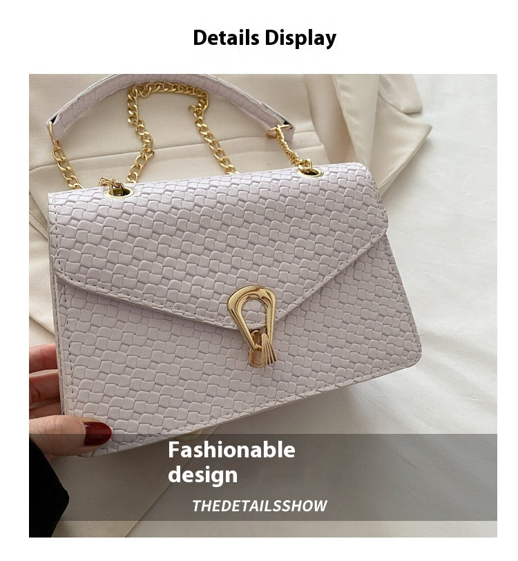 Women's Classic Woven Lock Small Square Bag