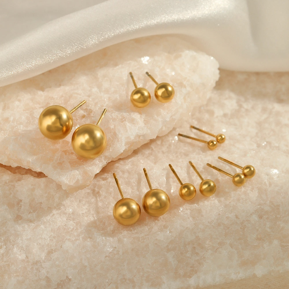 Simple Stainless Steel Stud Earrings Niche Design