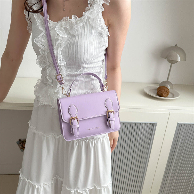 Women's Leather Crossbody Handbag – Vintage Small Shoulder Bag with Top Handle