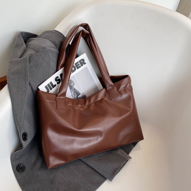 Women's Simple Trendy Solid Color Handbag