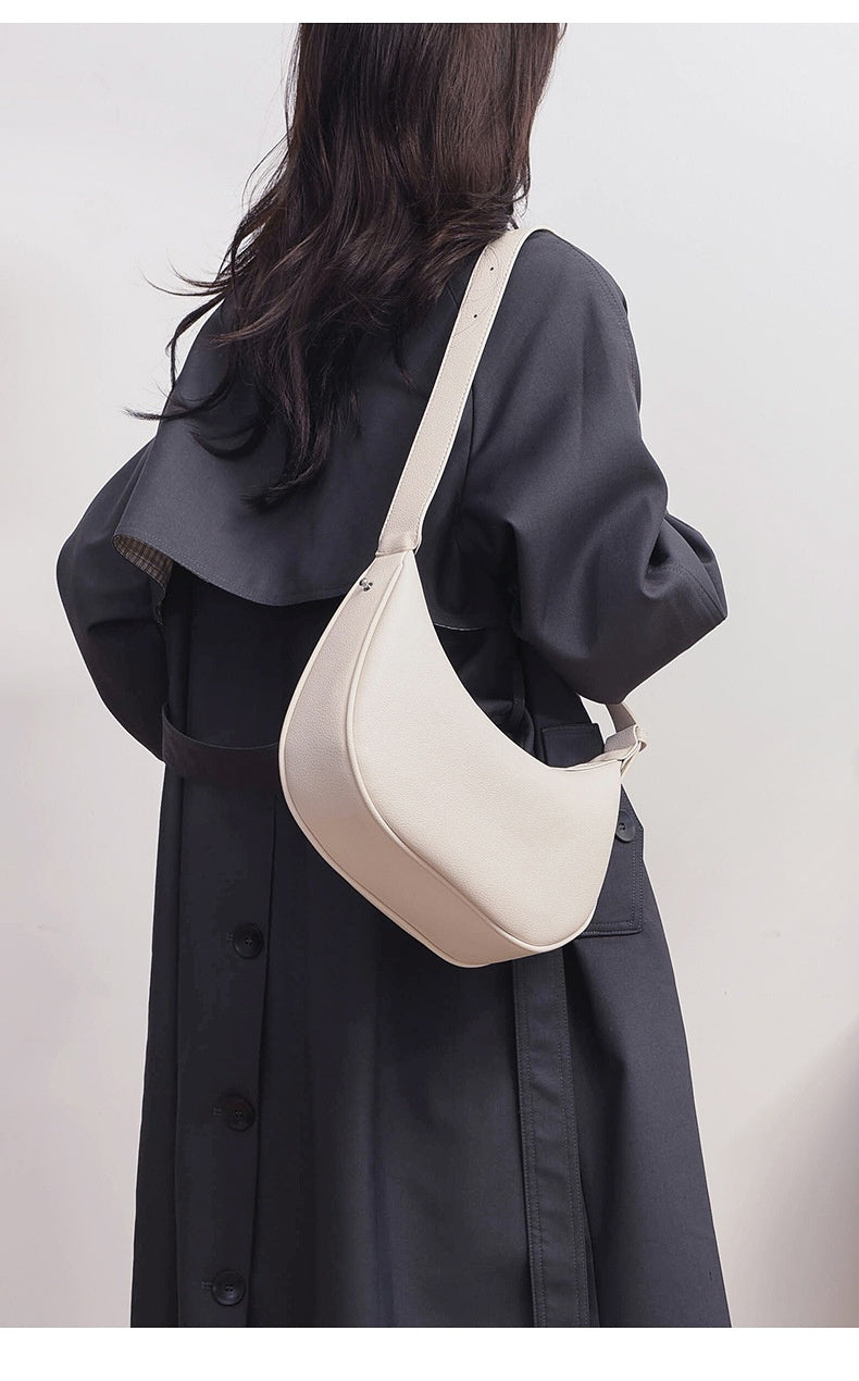 Women's Minimalist Hobo Bag – Modern Eco Leather Shoulder Purse for Everyday Wear