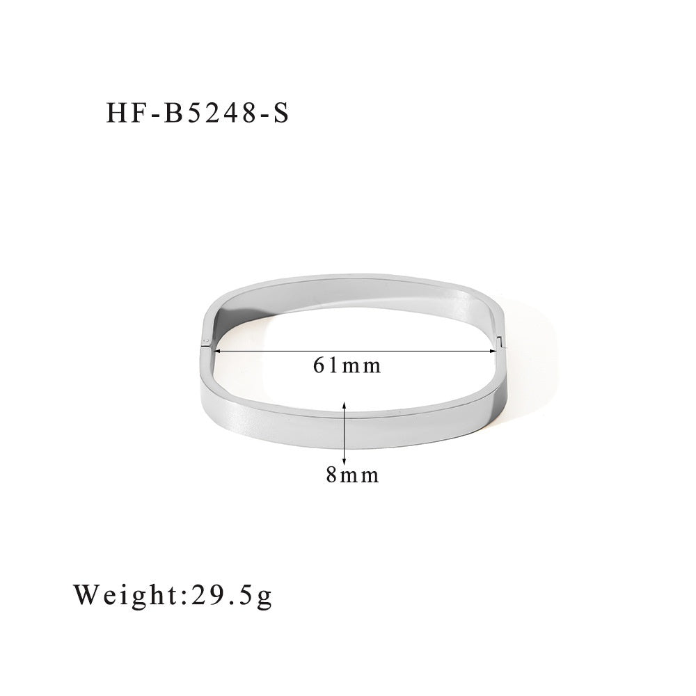 Stainless Steel Gold Plating Mirror Polishing Personality Ladies' Bracelet