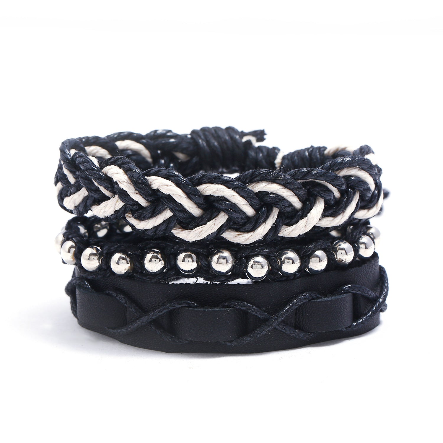 Leather Bracelet Retro Bracelet Beaded Woven Multi-layer