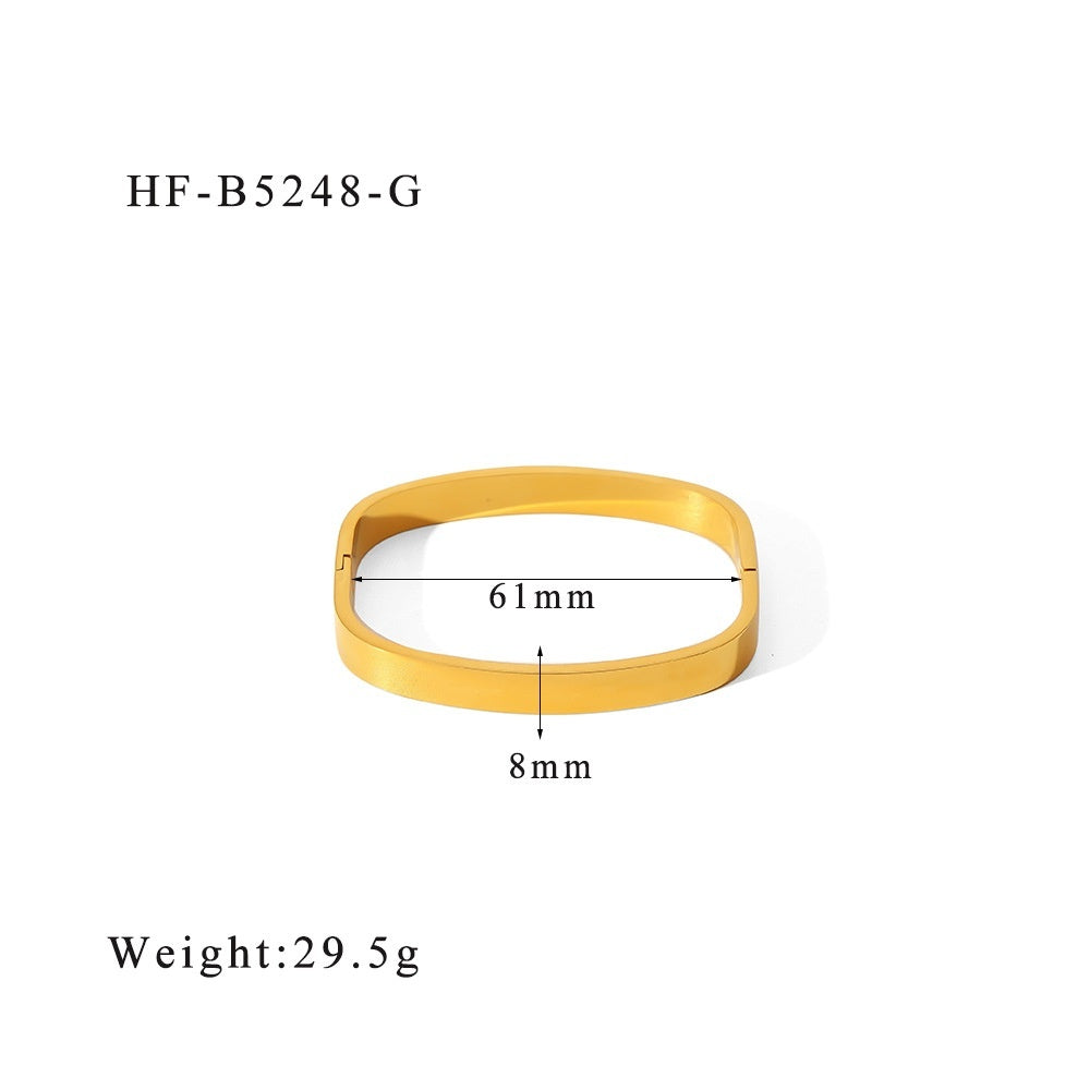 Stainless Steel Gold Plating Mirror Polishing Personality Ladies' Bracelet