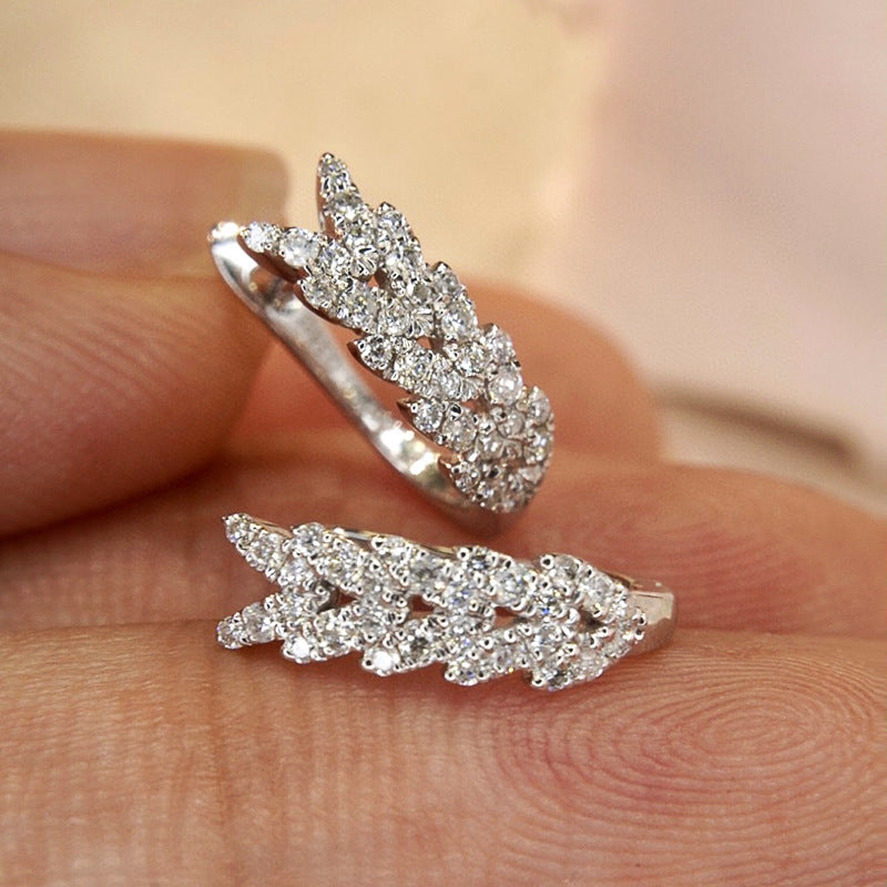 Wheat Leaf Micro Inlaid Zircon Ornament