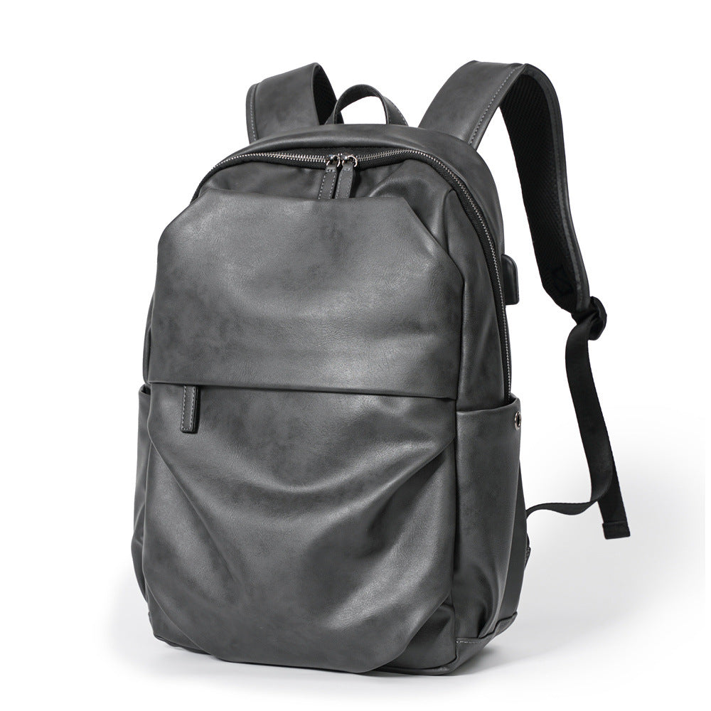 Simple Gray Men's Backpack Computer Travel