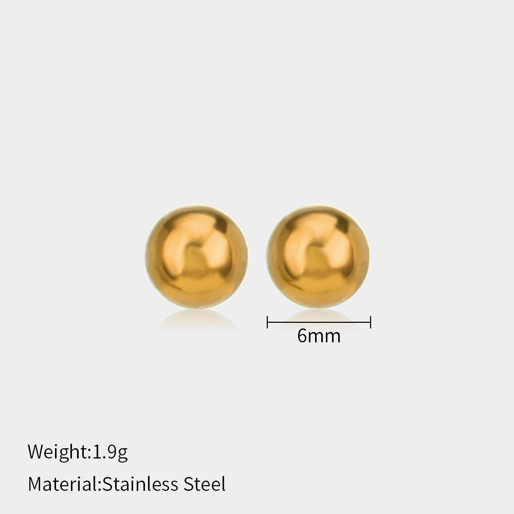 Simple Stainless Steel Stud Earrings Niche Design