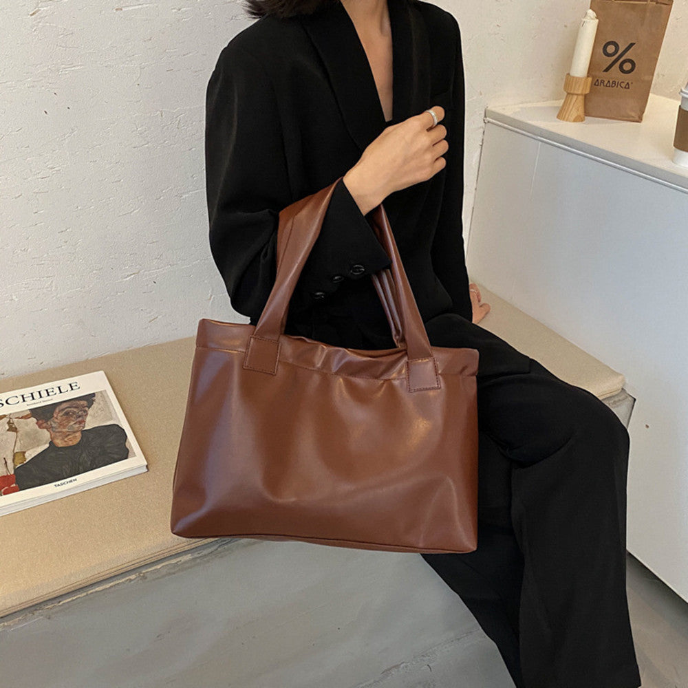 Women's Simple Trendy Solid Color Handbag