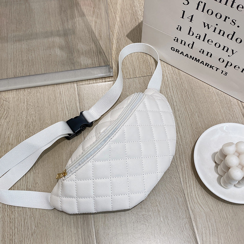 Rhombus Shoulder Bag Women's Leather Small Satchel